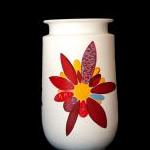 Vase with red flower